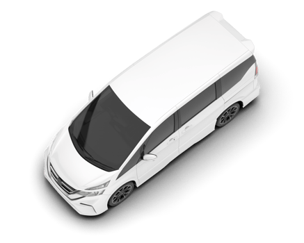 White modern car isolated on transparent background. 3d rendering - illustration png