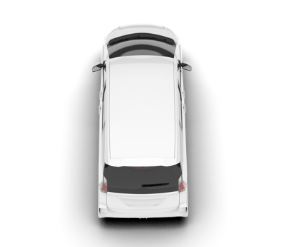 White modern car isolated on transparent background. 3d rendering - illustration png