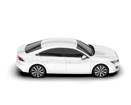 White modern car isolated on transparent background. 3d rendering - illustration png