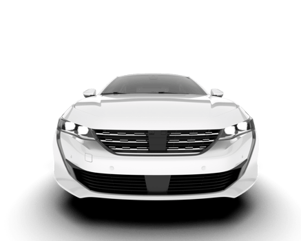 White modern car isolated on transparent background. 3d rendering - illustration png