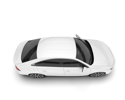 White modern car isolated on transparent background. 3d rendering - illustration png