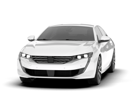 White modern car isolated on transparent background. 3d rendering - illustration png