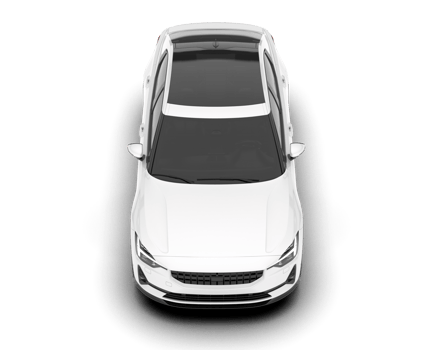 White modern car isolated on transparent background. 3d rendering - illustration png