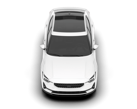 White modern car isolated on transparent background. 3d rendering - illustration png