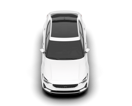 White modern car isolated on transparent background. 3d rendering - illustration png