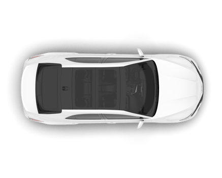 White modern car isolated on transparent background. 3d rendering - illustration png