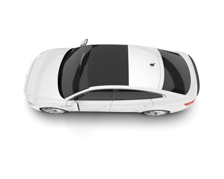 White modern car isolated on transparent background. 3d rendering - illustration png