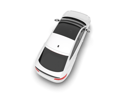 White modern car isolated on transparent background. 3d rendering - illustration png