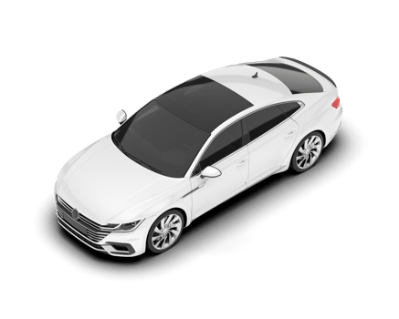 White modern car isolated on transparent background. 3d rendering - illustration png