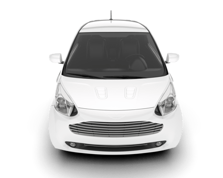 White city car isolated on transparent background. 3d rendering - illustration png