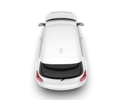 White city car isolated on transparent background. 3d rendering - illustration png