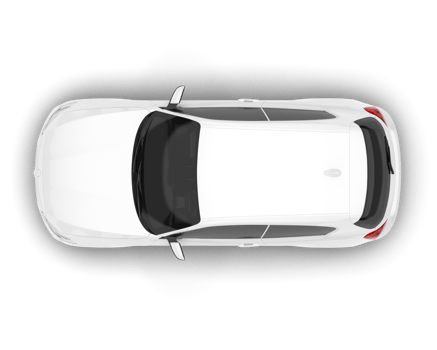 White city car isolated on transparent background. 3d rendering - illustration png