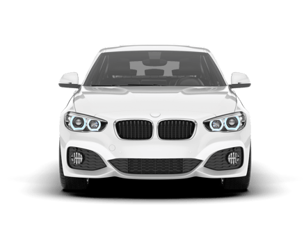 White city car isolated on transparent background. 3d rendering - illustration png