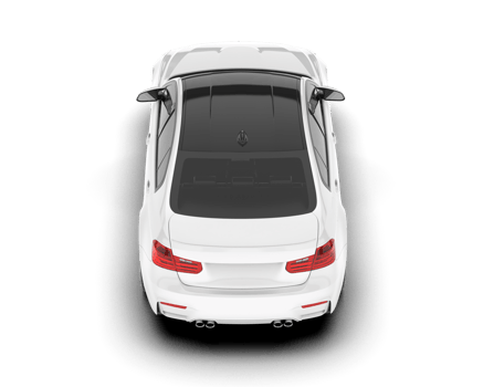 White city car isolated on transparent background. 3d rendering - illustration png