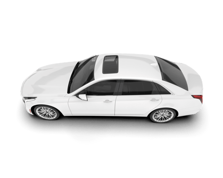White city car isolated on transparent background. 3d rendering - illustration png