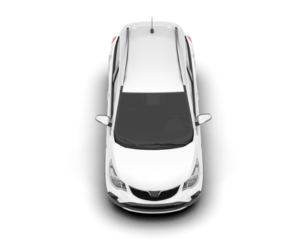 White city car isolated on transparent background. 3d rendering - illustration png