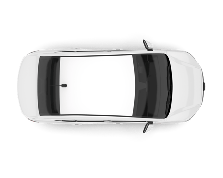 White city car isolated on transparent background. 3d rendering - illustration png