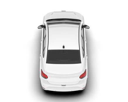 White city car isolated on transparent background. 3d rendering - illustration png