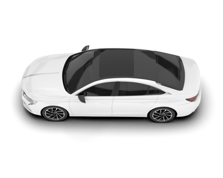 White city car isolated on transparent background. 3d rendering - illustration png