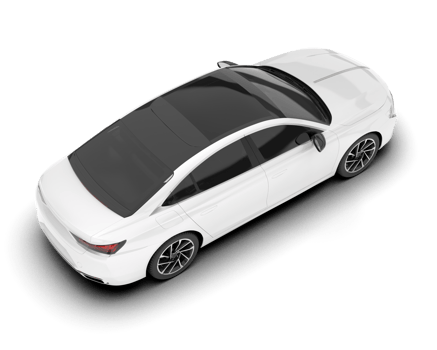 White city car isolated on transparent background. 3d rendering - illustration png