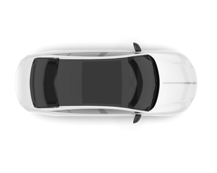 White city car isolated on transparent background. 3d rendering - illustration png