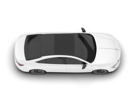 White city car isolated on transparent background. 3d rendering - illustration png