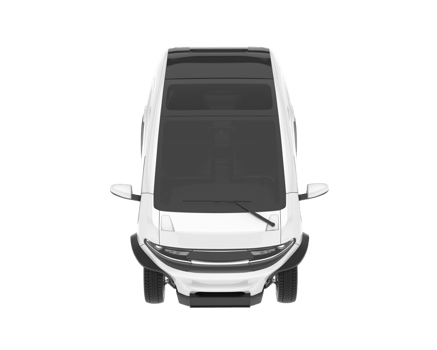 White city car isolated on transparent background. 3d rendering - illustration png