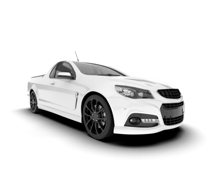 White city car isolated on transparent background. 3d rendering - illustration png