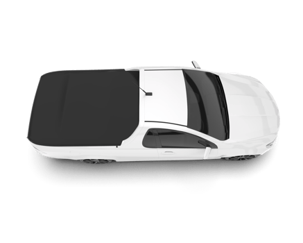 White city car isolated on transparent background. 3d rendering - illustration png
