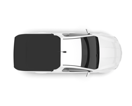 White city car isolated on transparent background. 3d rendering - illustration png