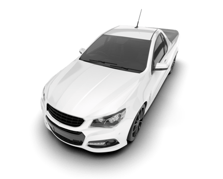 White city car isolated on transparent background. 3d rendering - illustration png