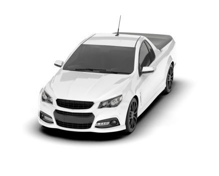 White city car isolated on transparent background. 3d rendering - illustration png