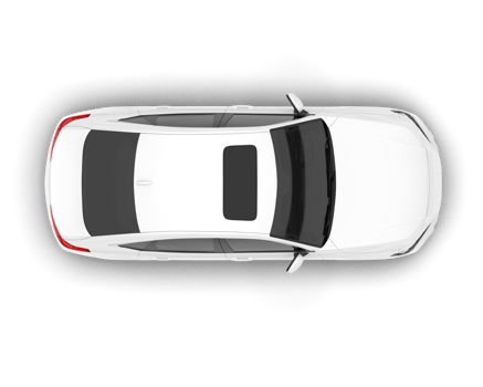 White city car isolated on transparent background. 3d rendering - illustration png