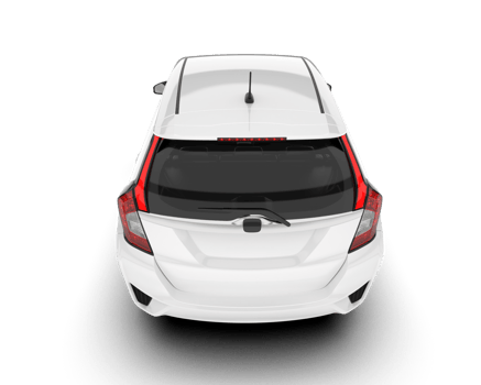 White city car isolated on transparent background. 3d rendering - illustration png