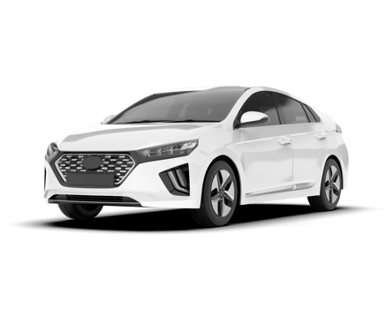 White city car isolated on transparent background. 3d rendering - illustration png