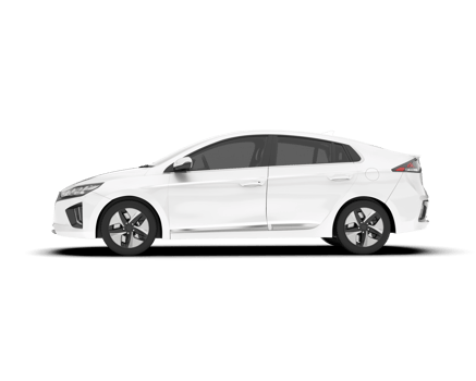 White city car isolated on transparent background. 3d rendering - illustration png