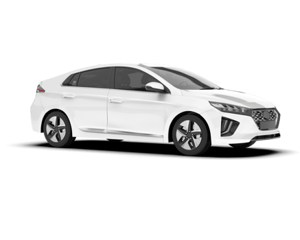 White city car isolated on transparent background. 3d rendering - illustration png