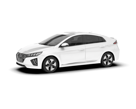 White city car isolated on transparent background. 3d rendering - illustration png