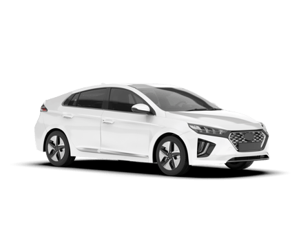 White city car isolated on transparent background. 3d rendering - illustration png