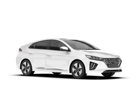 White city car isolated on transparent background. 3d rendering - illustration png