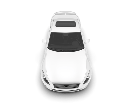 White city car isolated on transparent background. 3d rendering - illustration png