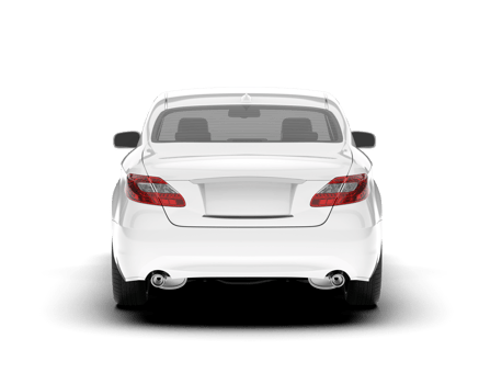 White city car isolated on transparent background. 3d rendering - illustration png