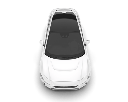 White city car isolated on transparent background. 3d rendering - illustration png