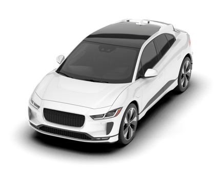 White city car isolated on transparent background. 3d rendering - illustration png