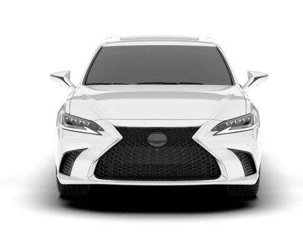 White city car isolated on transparent background. 3d rendering - illustration png