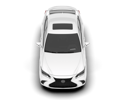 White city car isolated on transparent background. 3d rendering - illustration png