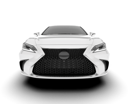 White city car isolated on transparent background. 3d rendering - illustration png