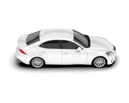White city car isolated on transparent background. 3d rendering - illustration png