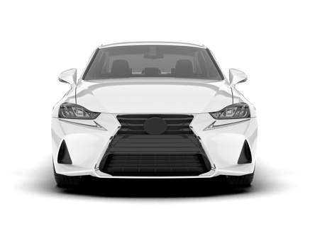 White city car isolated on transparent background. 3d rendering - illustration png
