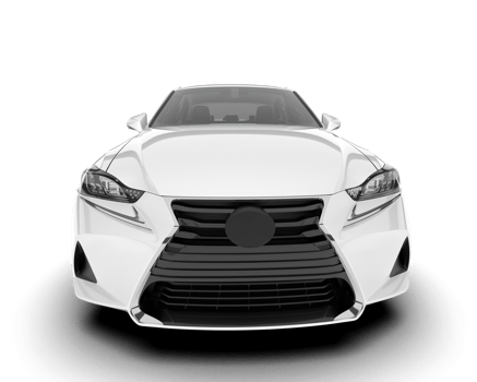 White city car isolated on transparent background. 3d rendering - illustration png